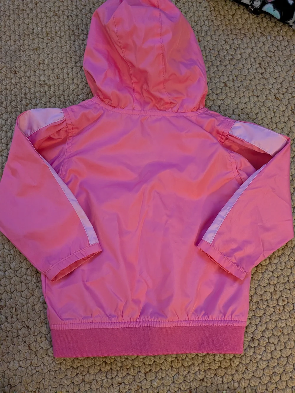 NFL NY Jets Toddler Girls Pink Hooded Windbreaker Jacket 24m